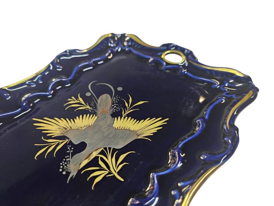 Capeans Porecelana Espana dark blue and gold platter