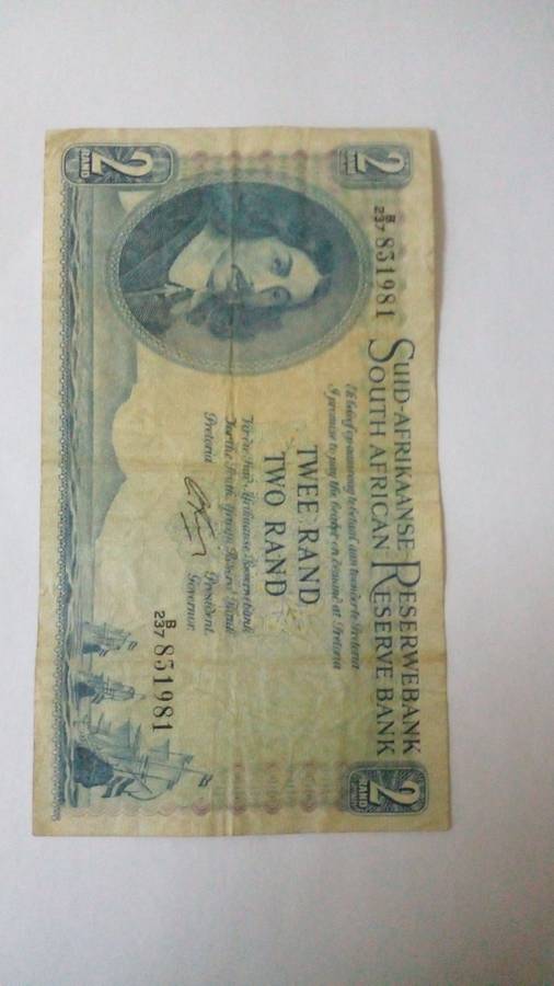 Old South Africa notes 20,10,2,1