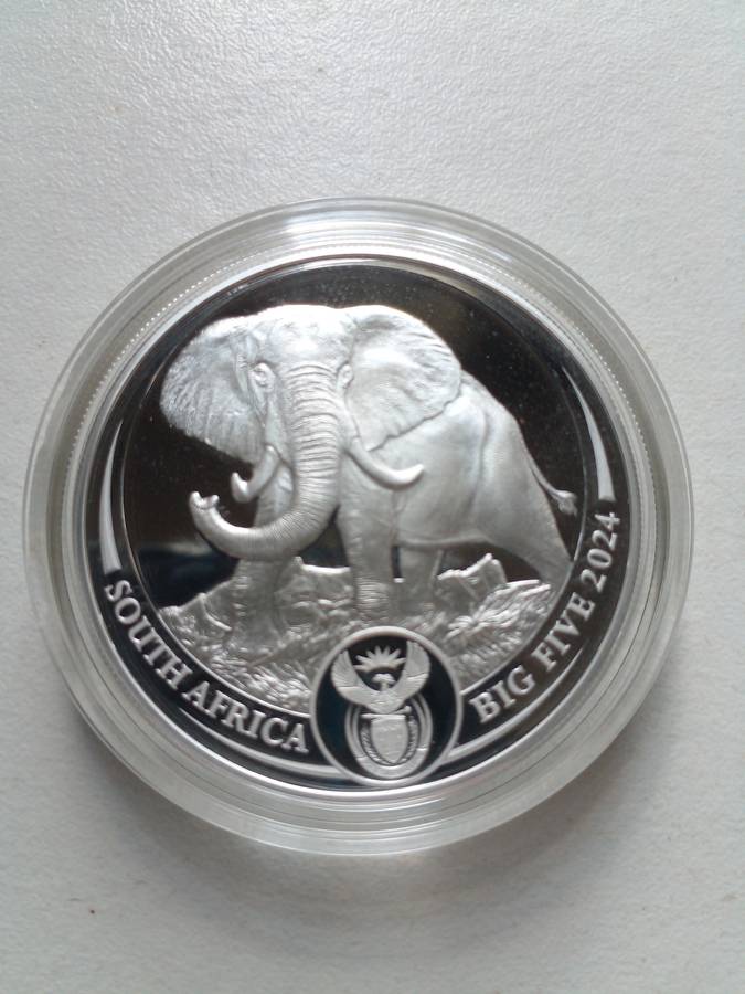 1 oz Silver  coin with Elephant 2024