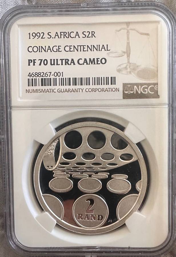 1992 Proof R2 silver coin Centenial PF70 NGC PERFECT only 8