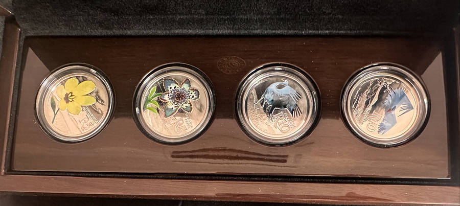 2017 Proof Prestige Colour coin 4 x 1oz silver set