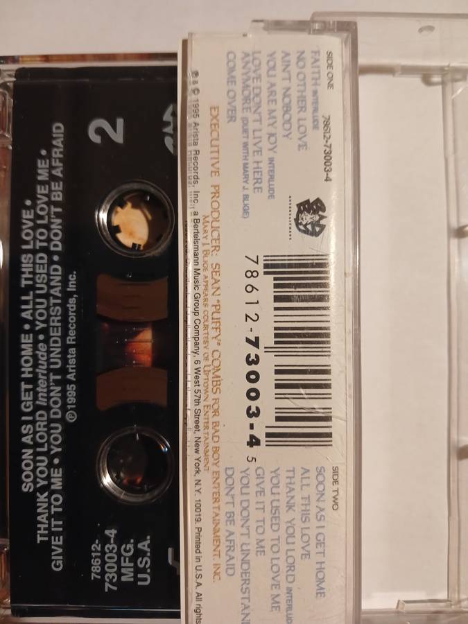 Faith, Faith Cassette, US