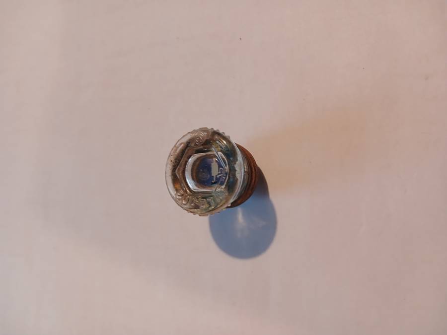 Vintage Glass Plug Fuses x 3, 15A, 20A, 25A