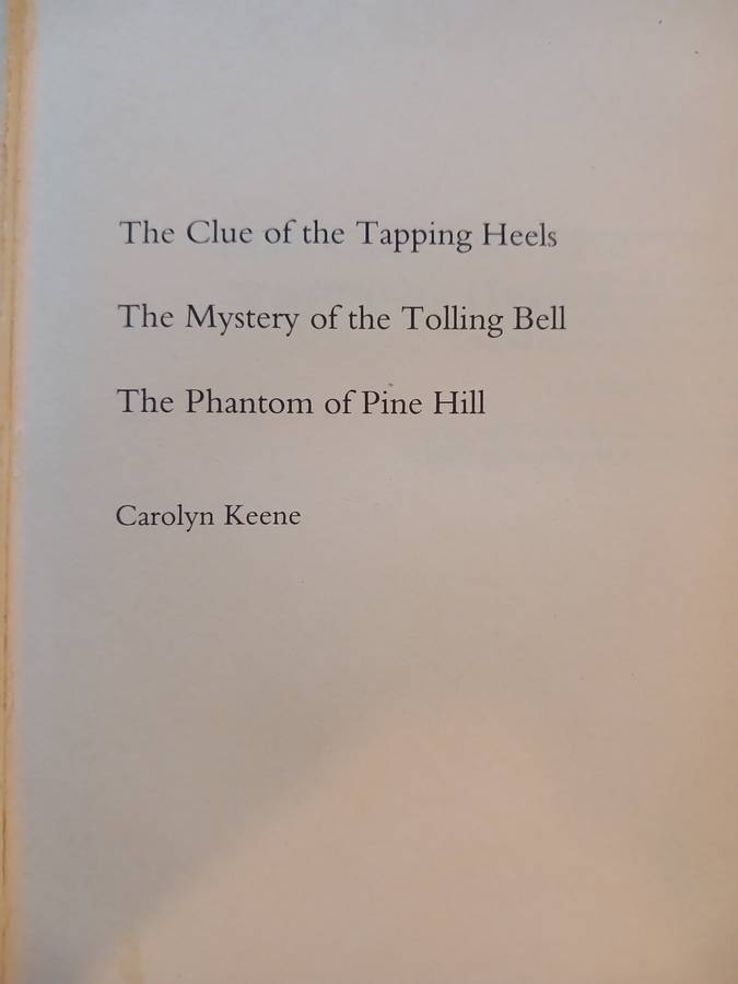 Nancy Drew, Carolyn Keene, 3 Books in 1, Hardcover