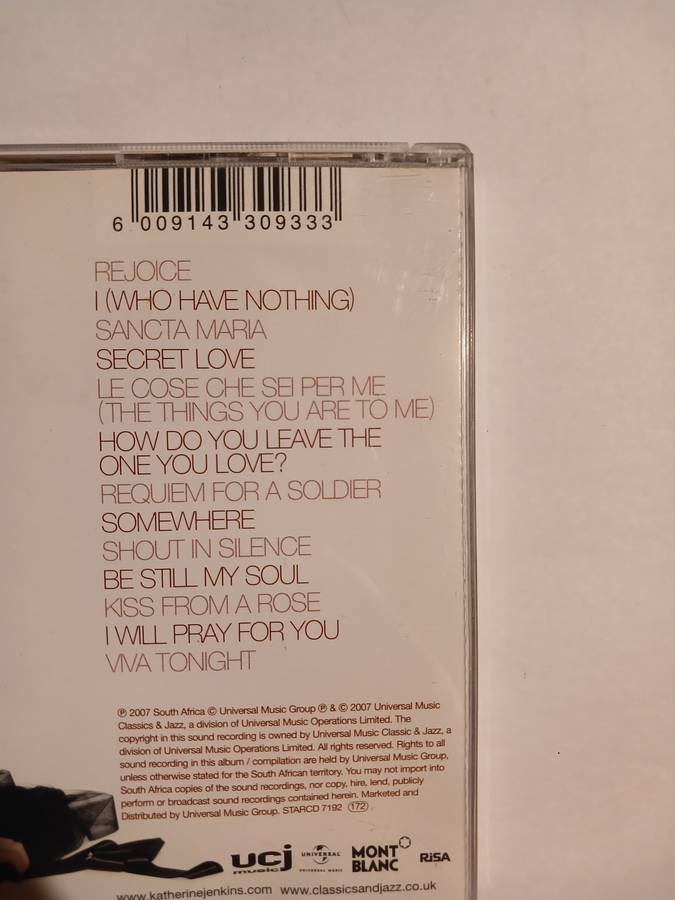 Katherine Jenkins, Rejoice CD