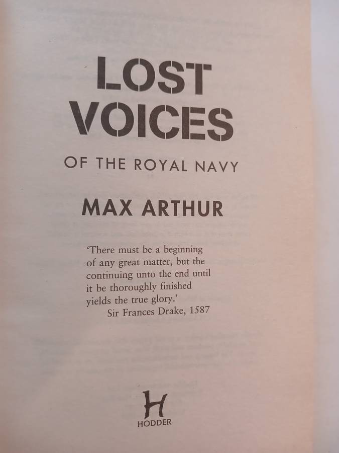 Lost Voices of the Royal Navy by Max Arthur