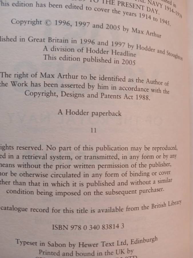 Lost Voices of the Royal Navy by Max Arthur