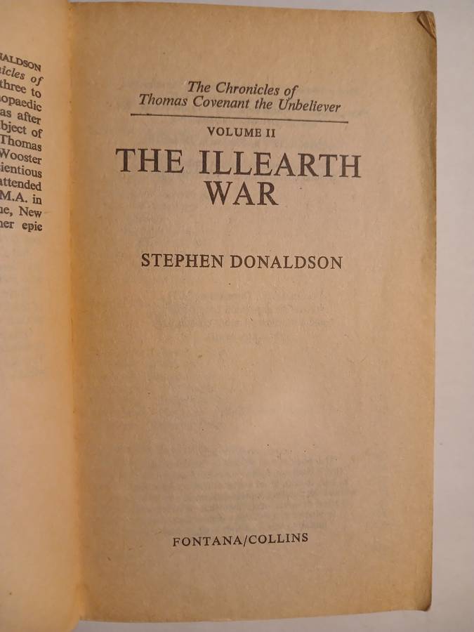 The Illearth War, Volume 2, The Chronicles of Thomas Covenant the Unbeliever by Stephen Donaldson