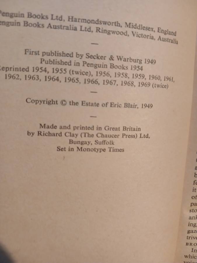 Nineteen Eighty-Four by George Orwell