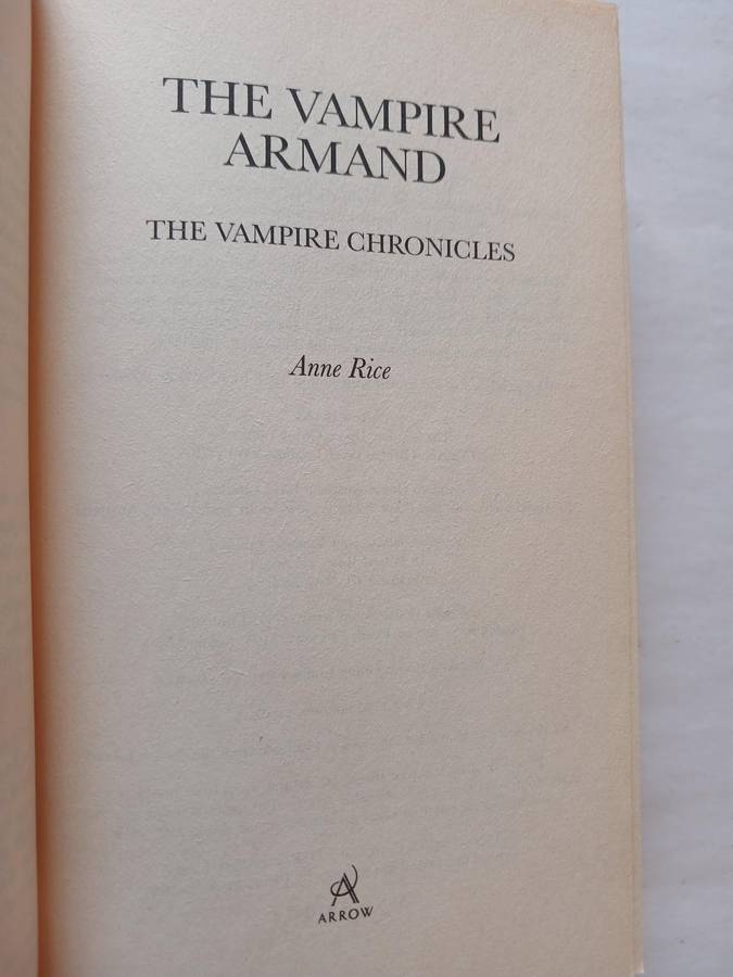 The Vampire Armand by Anne Rice