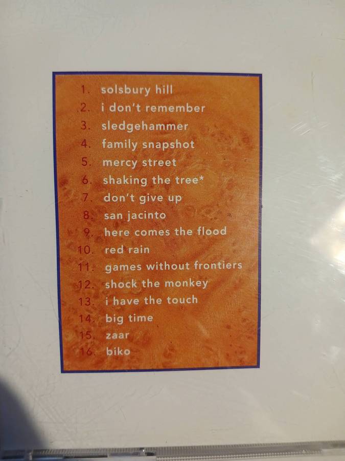 Peter Gabriel, Shaking the Tree, Sixteen Golden Greats CD, EU