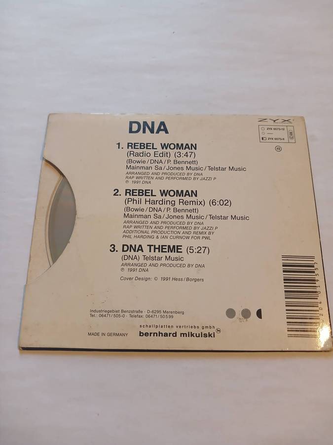 DNA, Rebel Woman mixed by Phil Harding CD single, Germany
