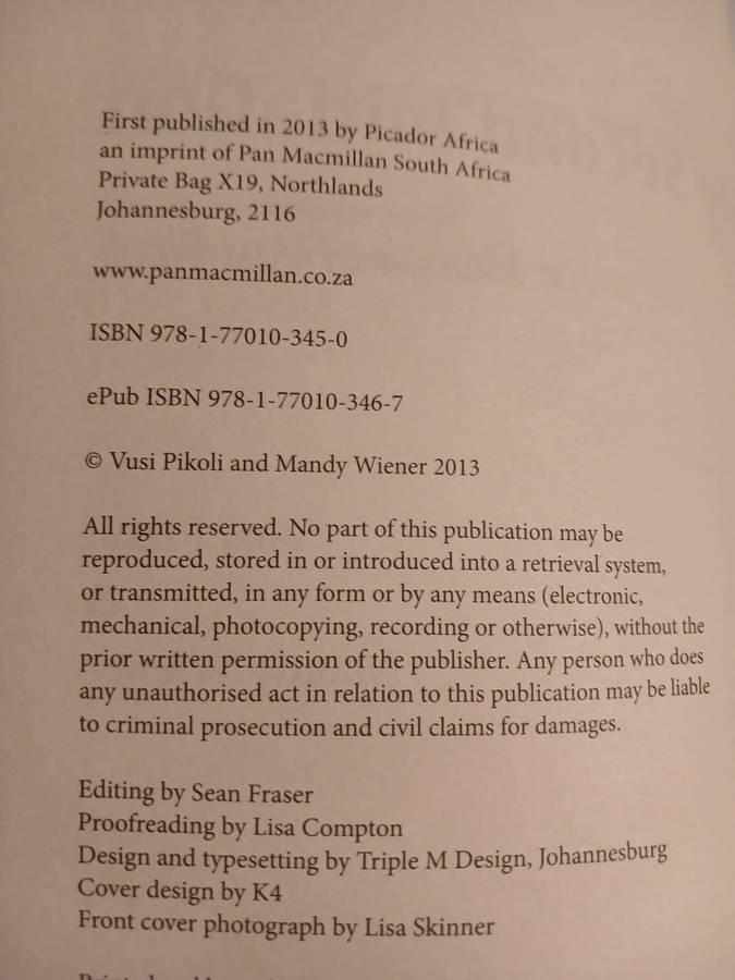 My Second Initiation, The Memoir of Vusi Pikoli by Vusi Pikoli & Mandy Wiener