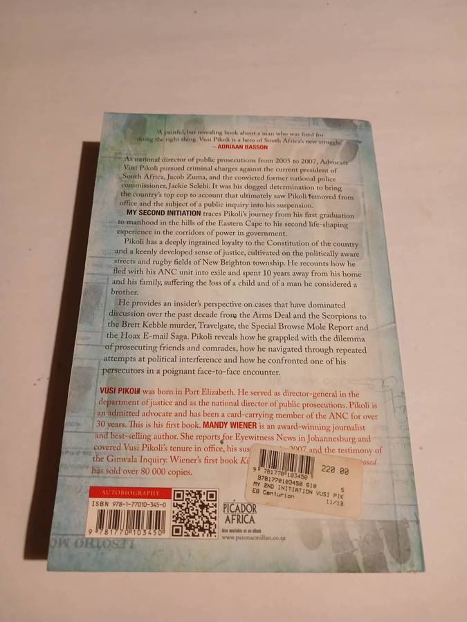 My Second Initiation, The Memoir of Vusi Pikoli by Vusi Pikoli & Mandy Wiener