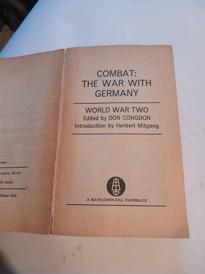 Combat, The War with Germany edited by Don Congdon
