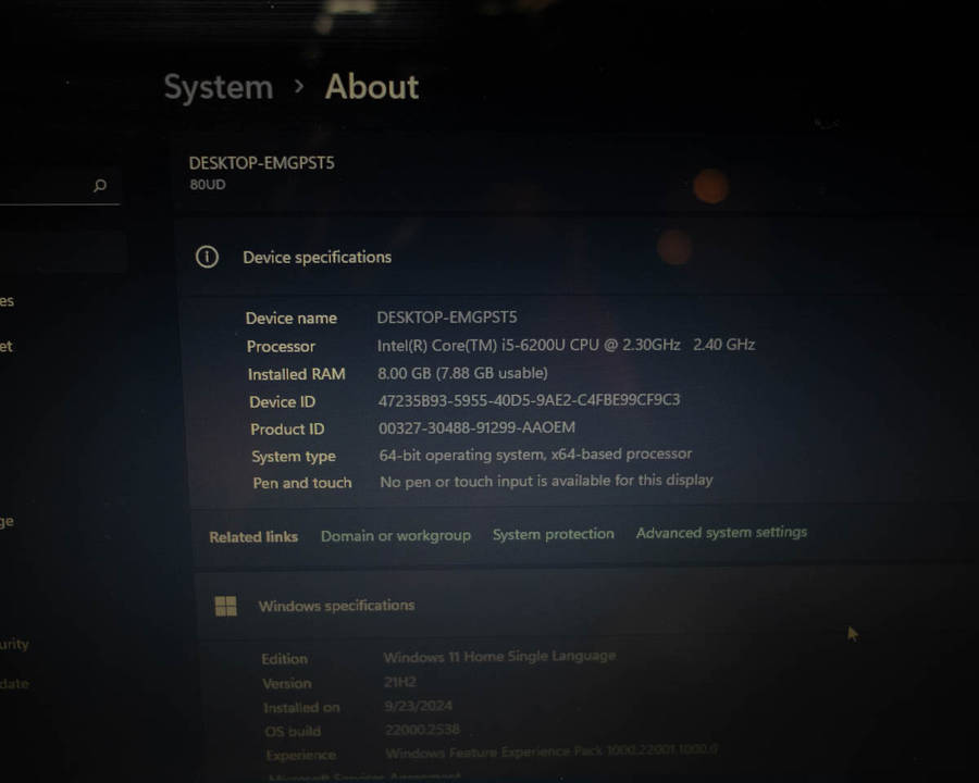 Lenovo i5 6th gen Laptop
