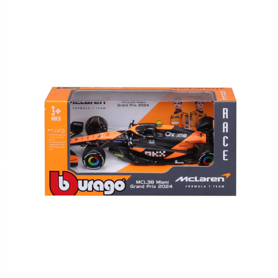 McLaren F1 MCL38 2024 #4 Lando Norris - 1/43 Scale (Burago 18-38214)