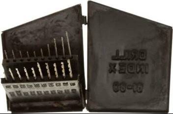Drill Set in Metal Case 20 PCS (.16" to .039") EXC55511