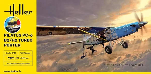 Pilatus PC-6 B2/H2 Turbo Porter Starter Kit - 1/48 Scale (Heller 35410)