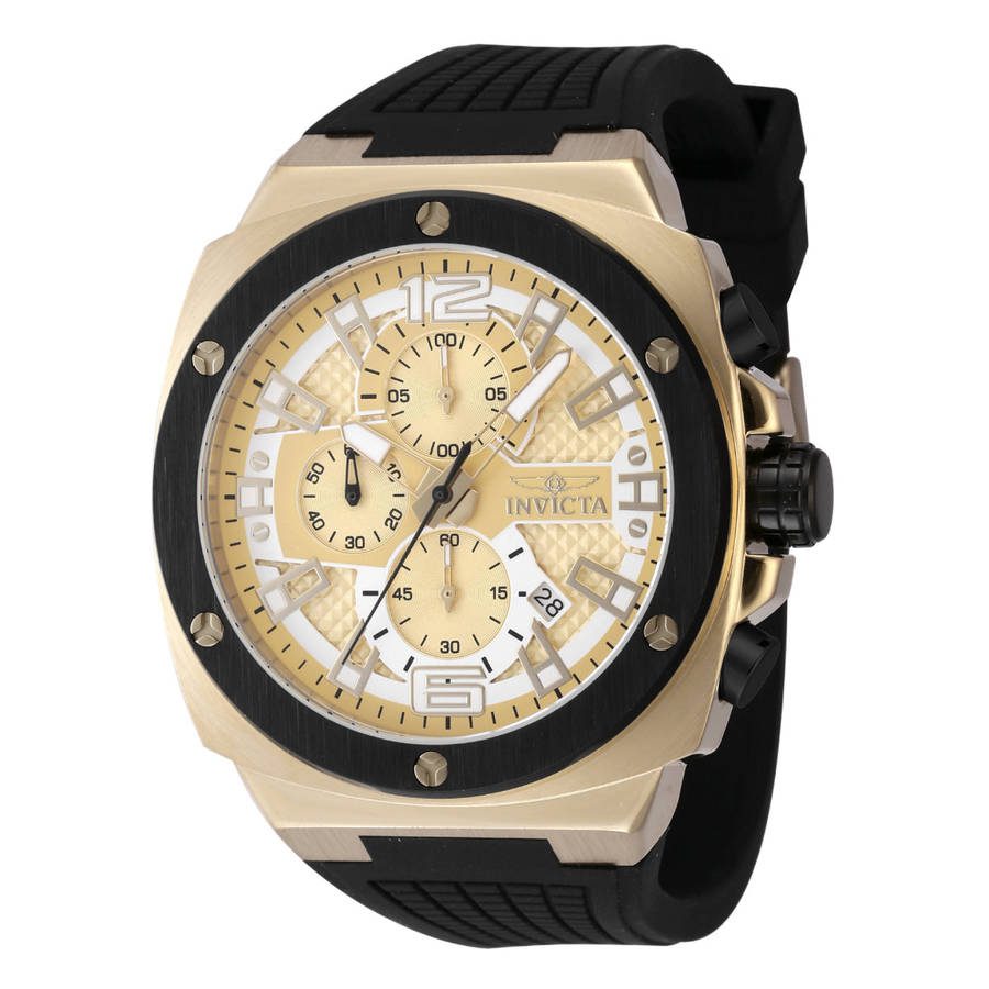 INVICTA Mens Racing Chronograph Limited Edition 47mm Watch Gold/Black