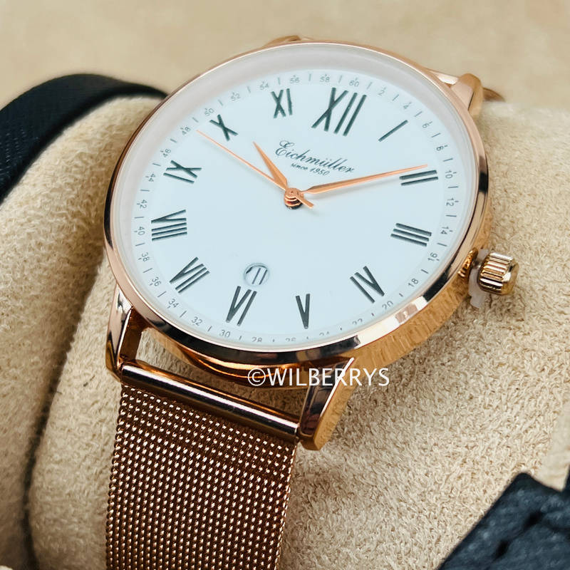EICHMULLER GERMANY since 1950 Traditional Eichmüller 40mm Milanese Bracelet Rose Gold / White Watch