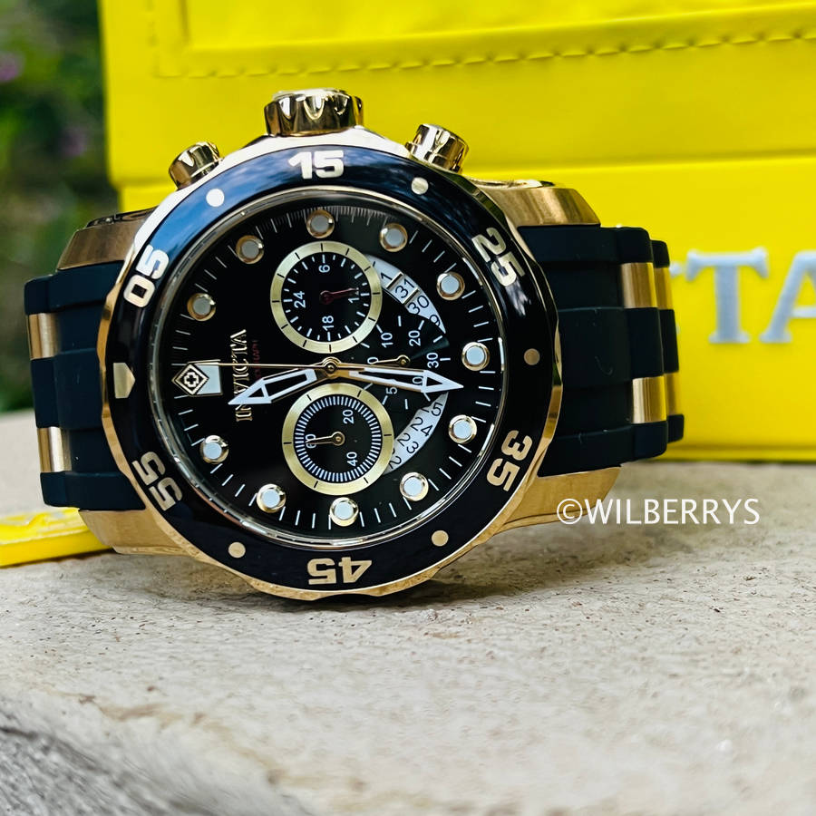 INVICTA Pro Diver Scuba Colossus 50mm Gold/Black Chronograph Watch