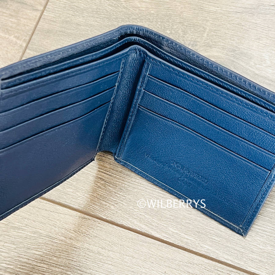 TOM & FRED London® Premium Genuine Leather British Racing Number 59 Tribute Wallet MIDNIGHT BLUE