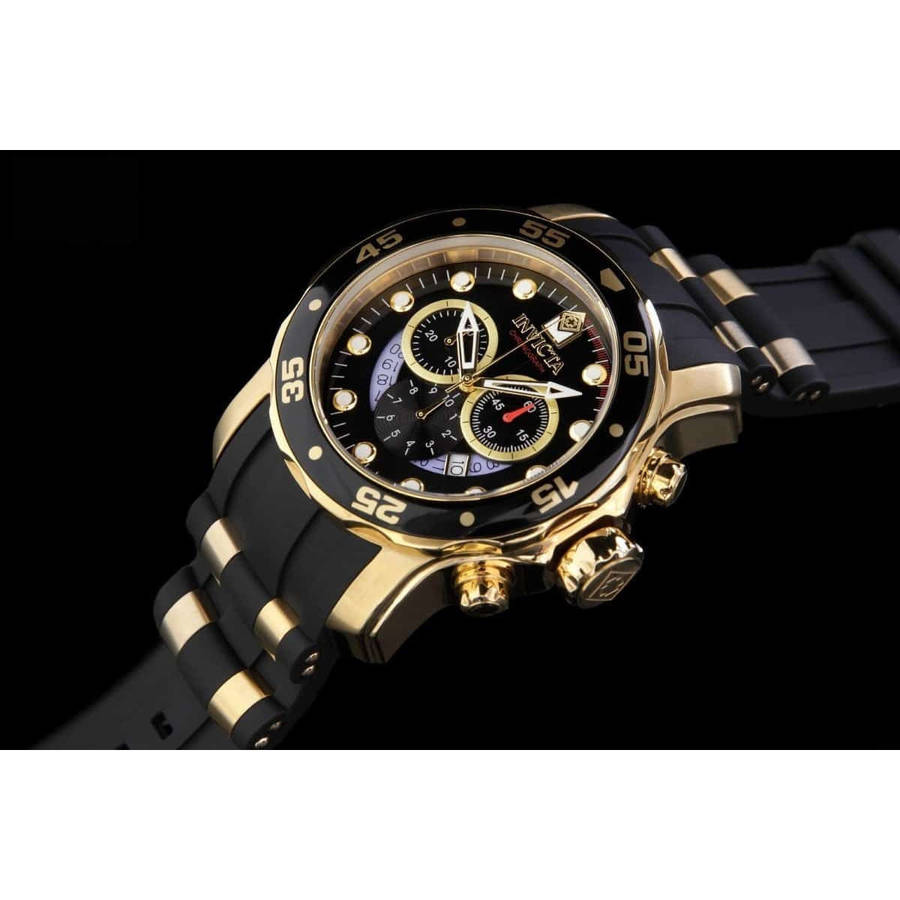 INVICTA Pro Diver 6981 Scuba Colossus 50mm Gold/Black Chronograph Watch