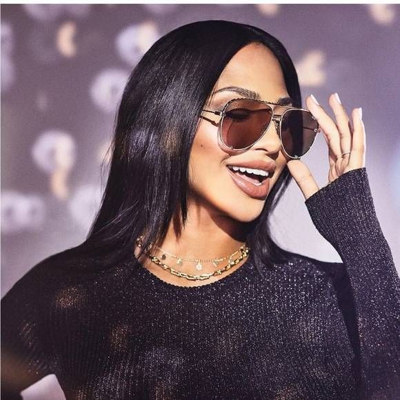 QUAY Australia Women's Celeb Worn HIGH KEY Oversized Aviator Sunglasses