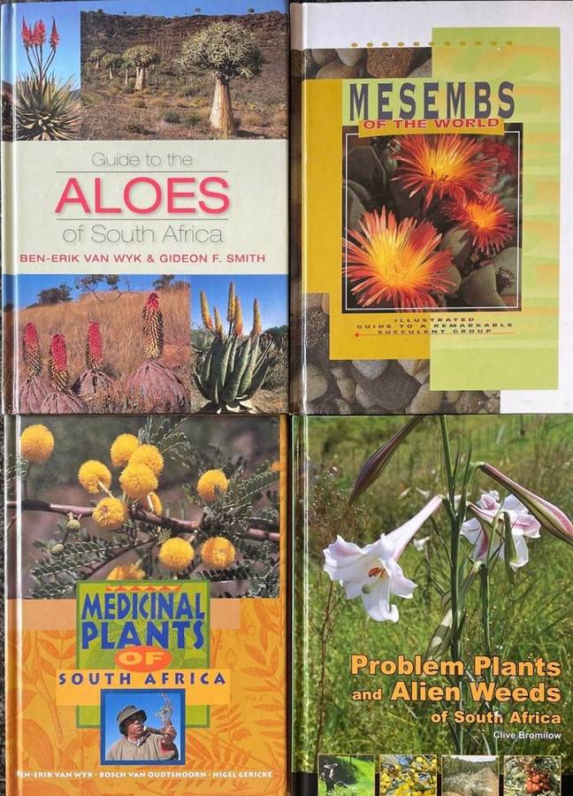 4 BOTANY BOOKS! ALOES OF SOUTH AFRICA, MESEMBS OF THE WORLD, MEDICINAL PLANTS OF SOUTH AFRICA,...