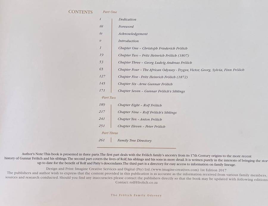 THE FROLICH FAMILY ODYSSEY BOOK IN ORIGINAL SLIPCASE