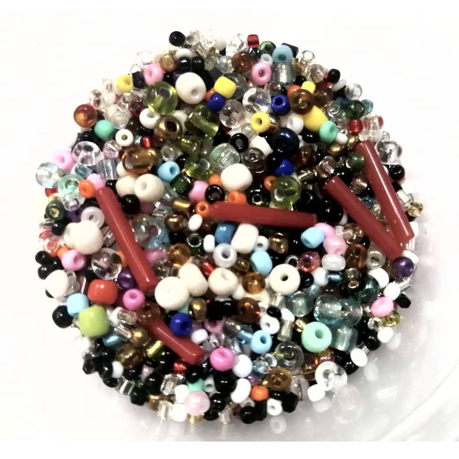 Beads / Glass  Seed Beads Size mix - Color Mix- 100g / Beads for crafting