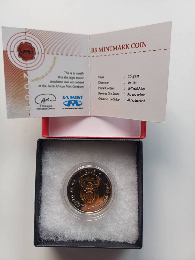 2008 Oom Paul Mintmark R5 coin