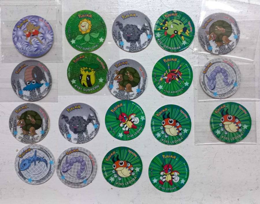 Pokemon Tazos (mixed lot) some with stickers