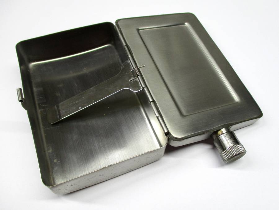 Vintage combination flask and cigarette holder