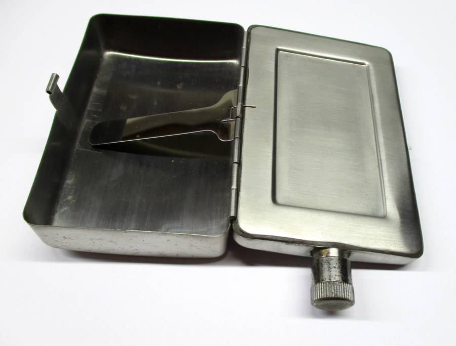 Vintage combination flask and cigarette holder
