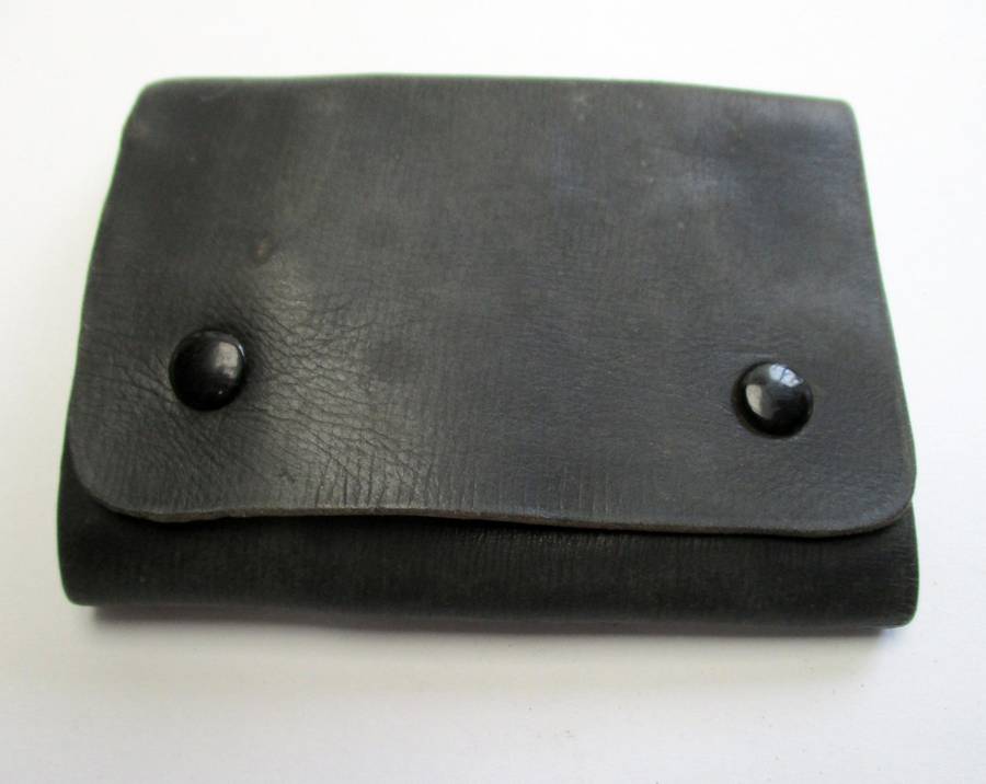 Vintage Black Leather Key Wallet