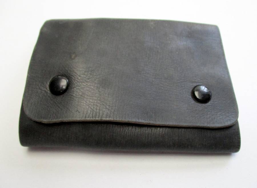 Vintage Black Leather Key Wallet