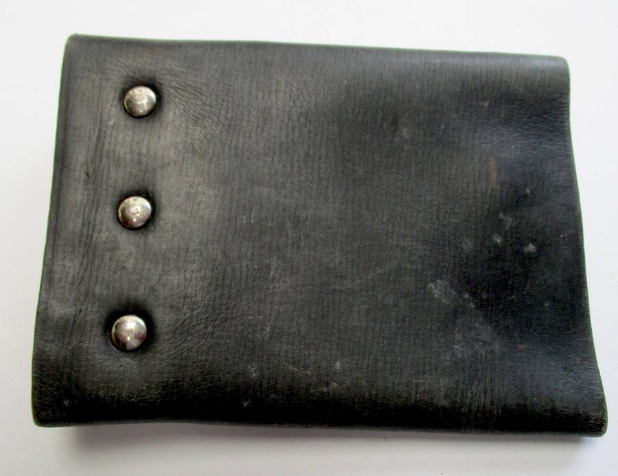 Vintage Black Leather Key Wallet