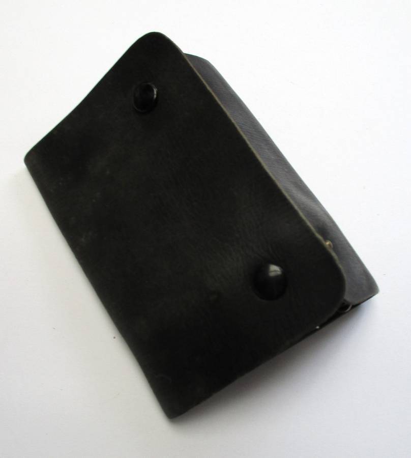 Vintage Black Leather Key Wallet