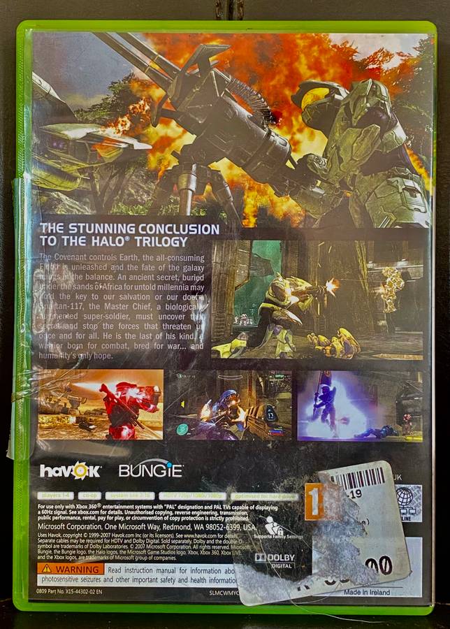 Xbox 360 Halo 3 original disk game in box