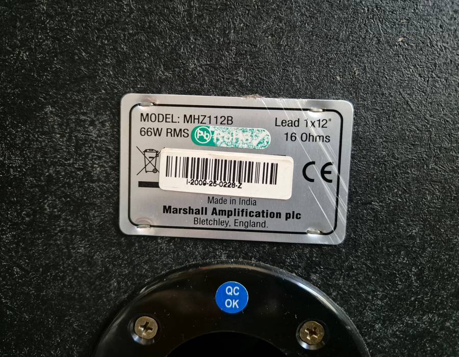 Marshall Haze MHZ112B 12inch Guitar Speaker Cab - Empty