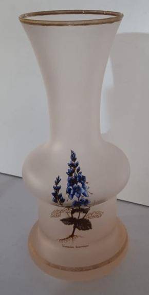 Vase and painted glass bottle