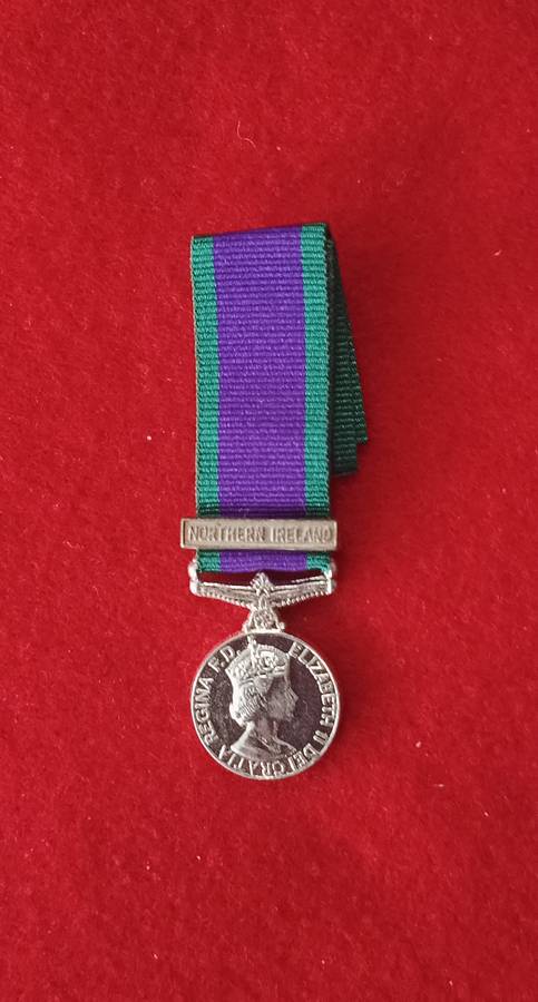 GENERAL SERVICE MEDAL (GSM) - ELIZABETH NORTHERN IRELAND - MINIATURE