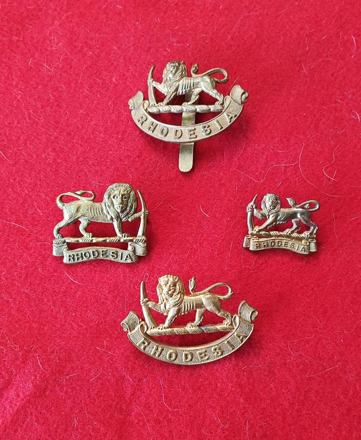 RHODESIA - RHODESIA GENERAL SERVICES CORPS (1940-60s) - BRASS BADGE LOT