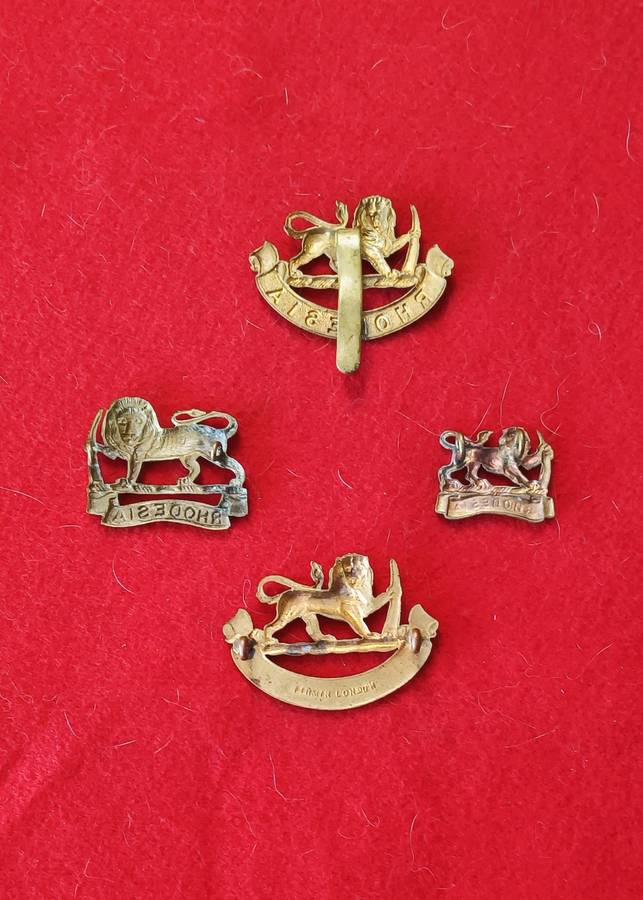 RHODESIA - RHODESIA GENERAL SERVICES CORPS (1940-60s) - BRASS BADGE LOT
