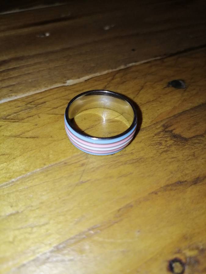Stainless Steel Enameled Ring - Stunning!