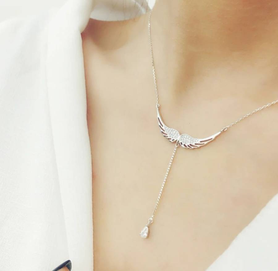 Sterling Silver Wings Necklace