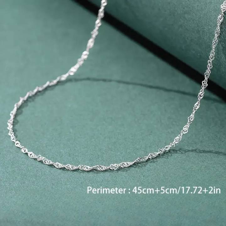 S925 Silver Singapore Necklace 45cm