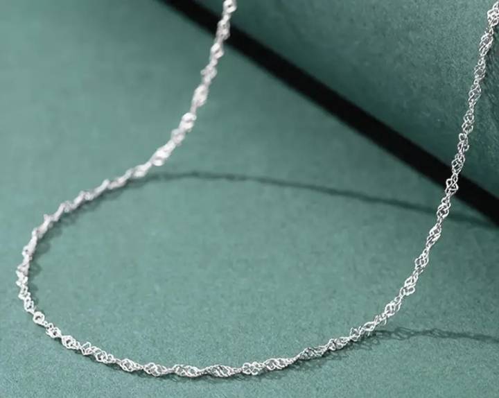S925 Silver Singapore Necklace 45cm